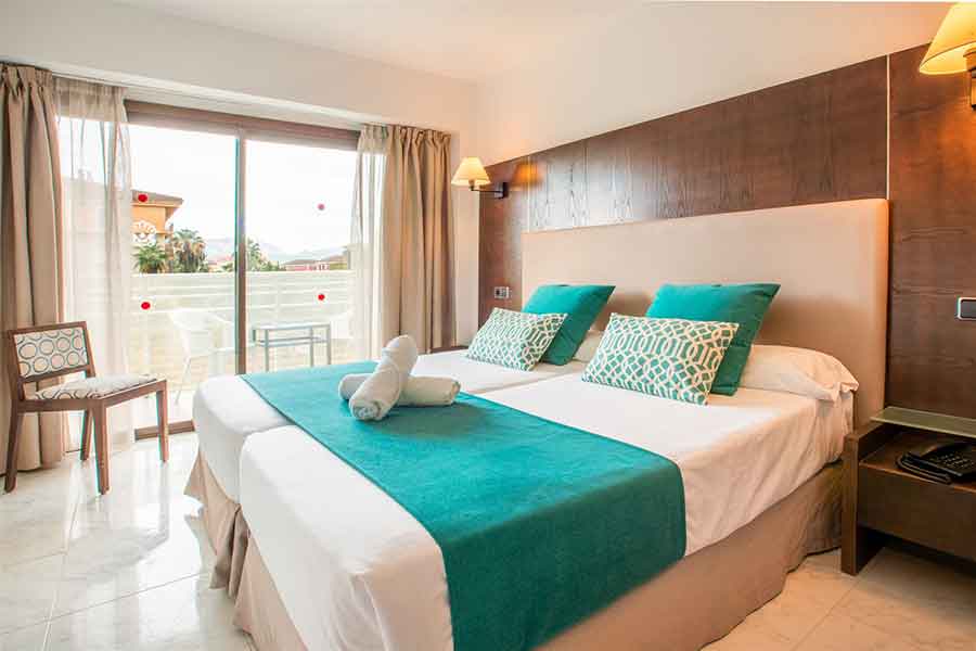 reservar habitacion doble vista mar lateral hotel bahia de alcudia